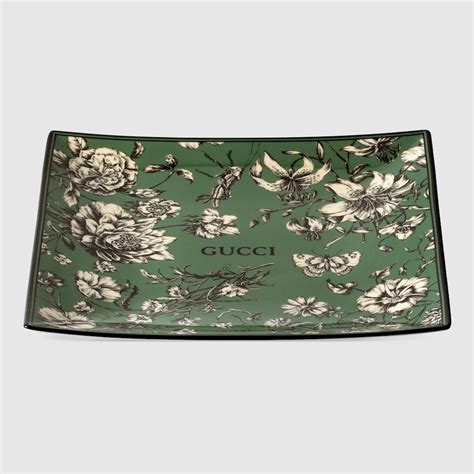 gucci trinket|Gucci Flora Sketch print medium trinket tray.